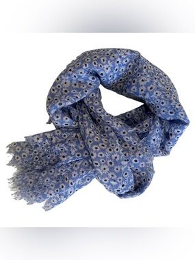 NWOT | American Eagle | Adorable Blue, White & Black Floral Scarf / Wrap / Shawl